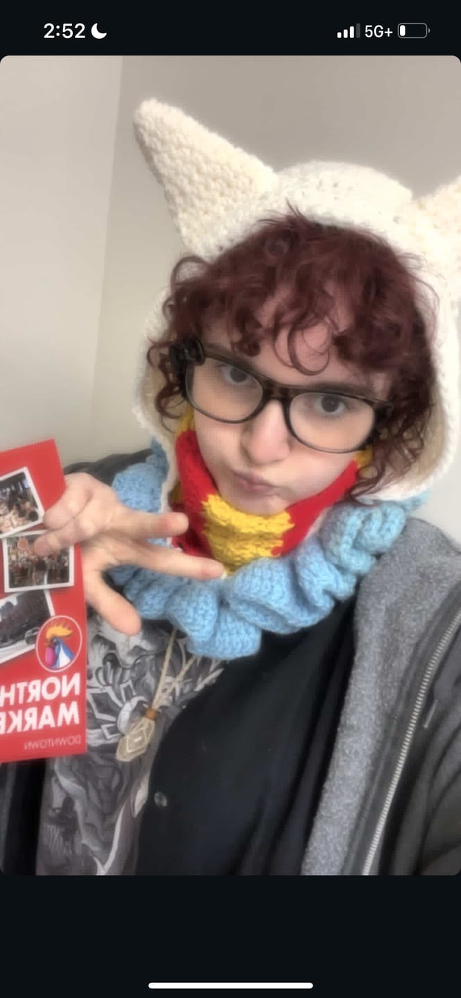 Customer photo review of Kitten Eyeglasses