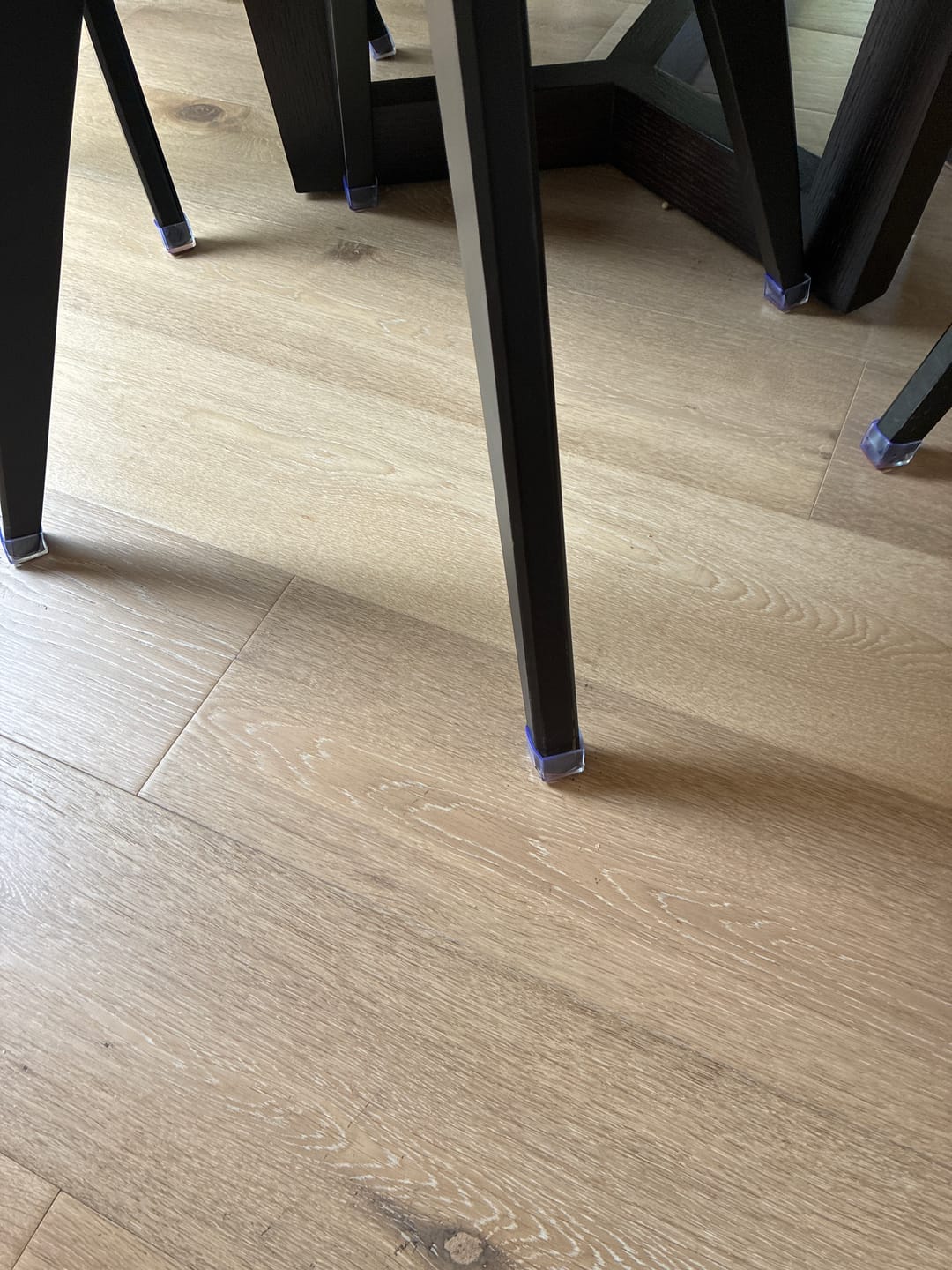 Customer photo review of Square Felt Silicone Chair Leg Protectors | Extra-Durable Chair Floor Protectors