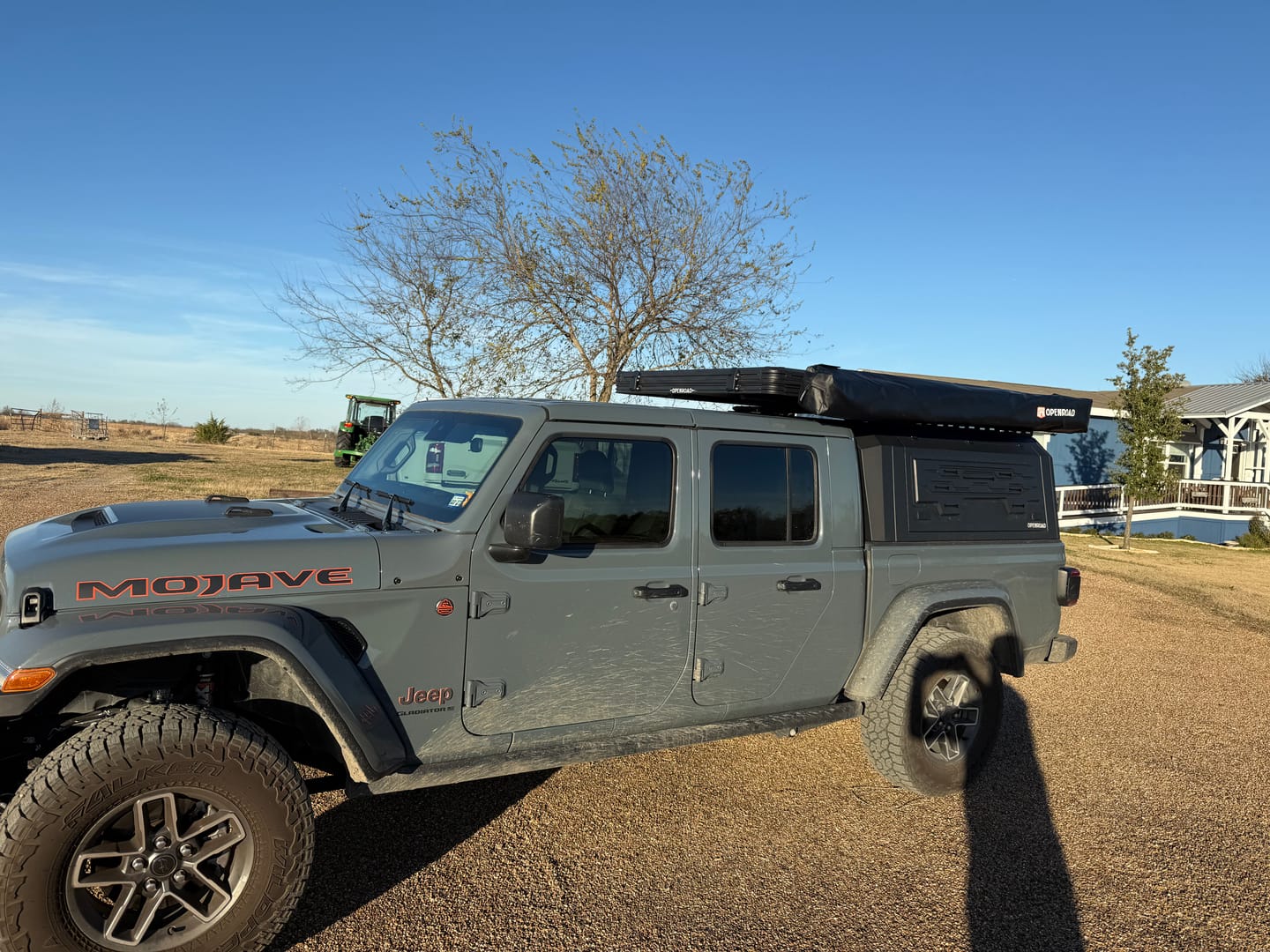 Customer photo review of OPENROAD Truck Cap with  270  Awning with 270 Awning Side Wall with  Aluminum Hard Shell Roof Top Tent with Shower Awning V2 with Roof Rack Crossbars