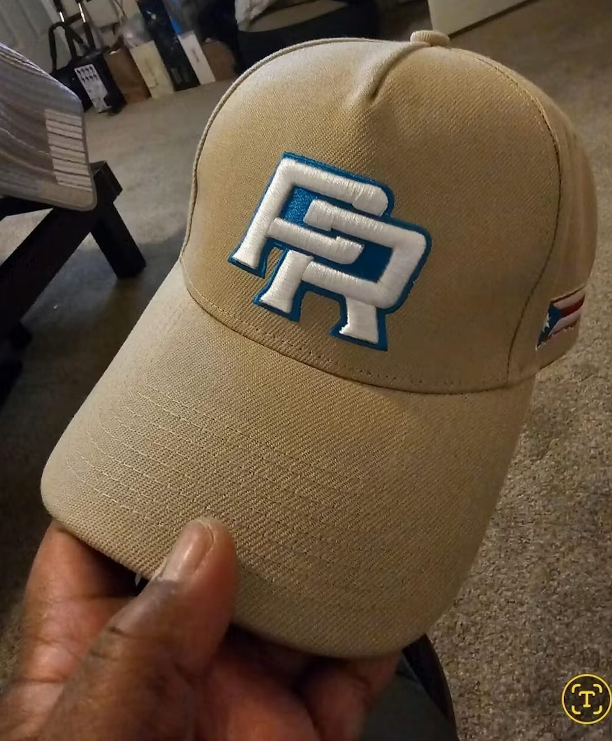 Customer photo review of Puerto Rico Heritage Beige Snapback Cap