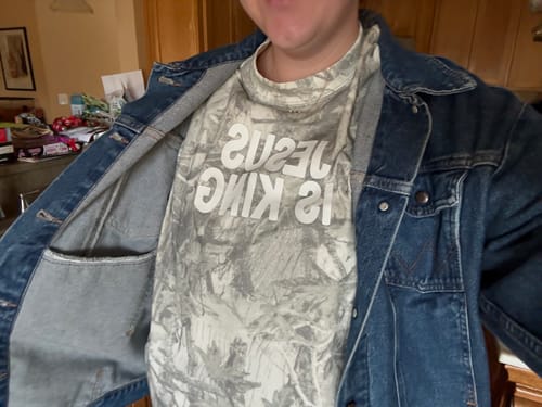 Customer photo review of Jesus Is King Heavy Tee BLACK FRIDAY SALE