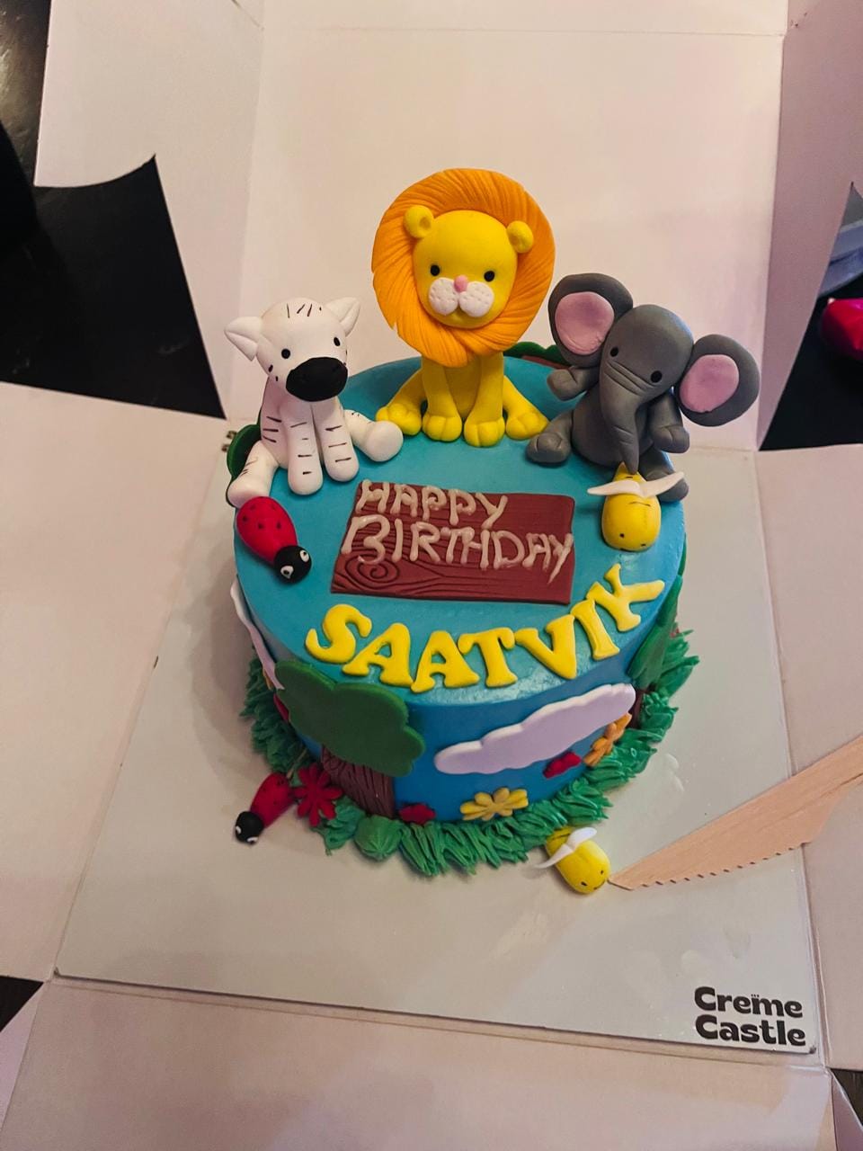 Customer photo review of Jungle Theme Cake for Kids