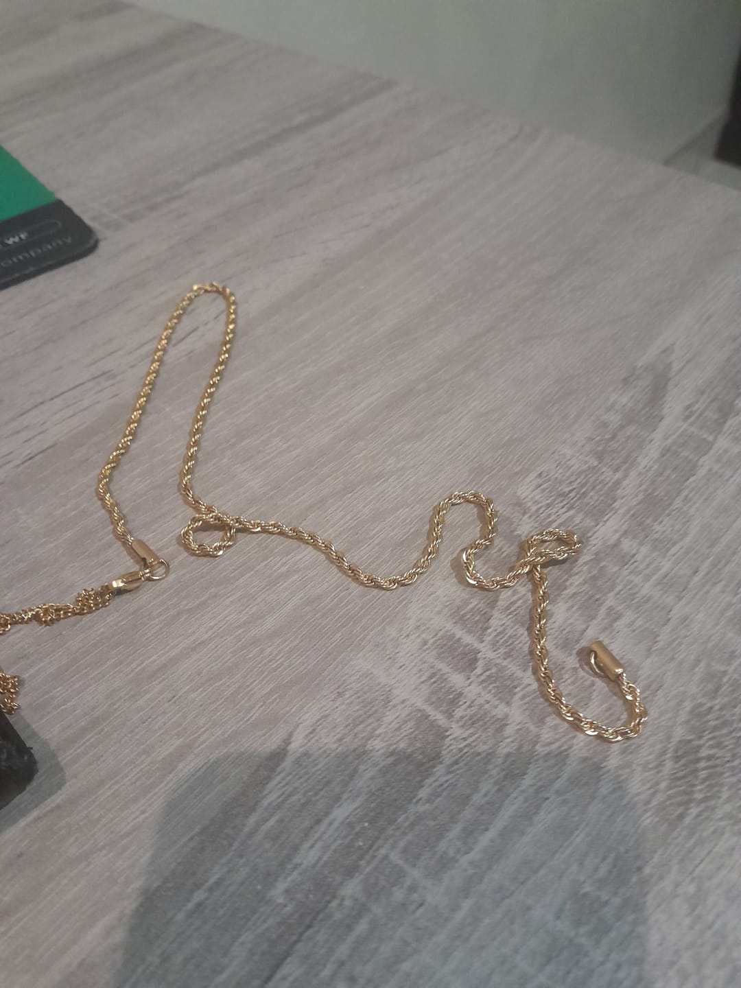 Customer photo review of 3mm Gold rope chain (unisex)