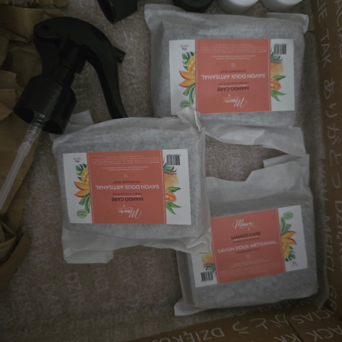 Customer photo review of Savon doux artisanal Cerise & Curcuma