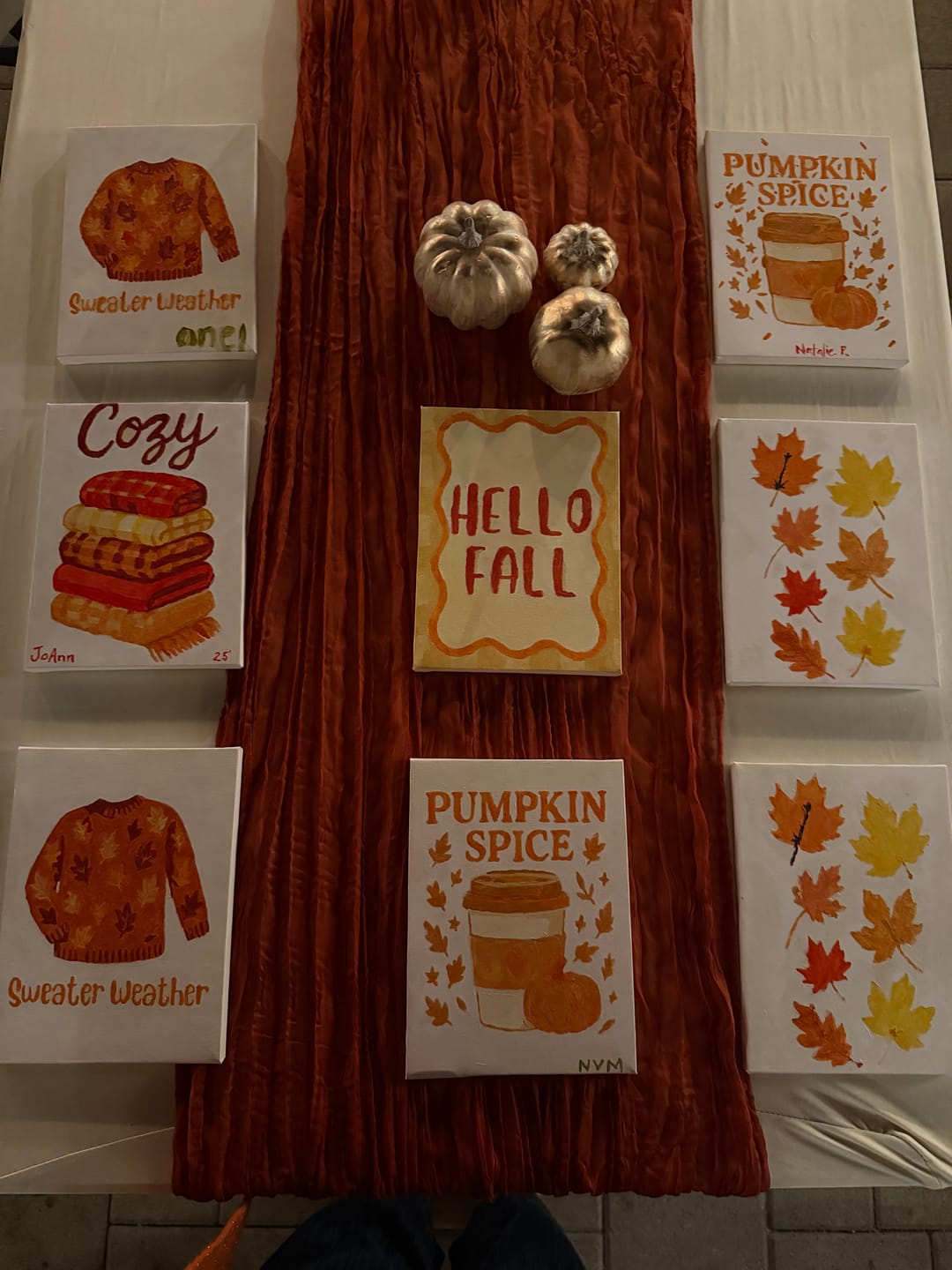 Customer photo review of 6 Mini Paintings - Fall Set