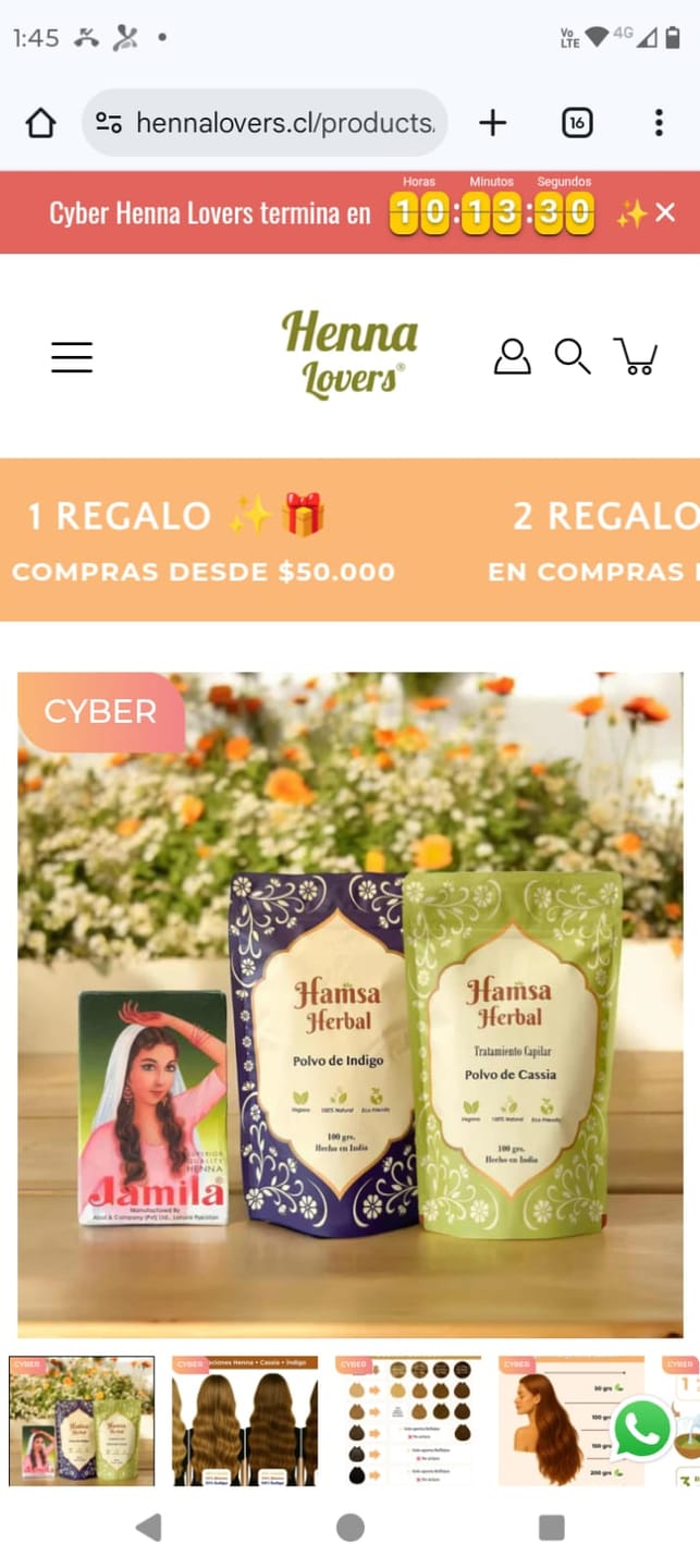 Customer photo review of Polvo de Índigo