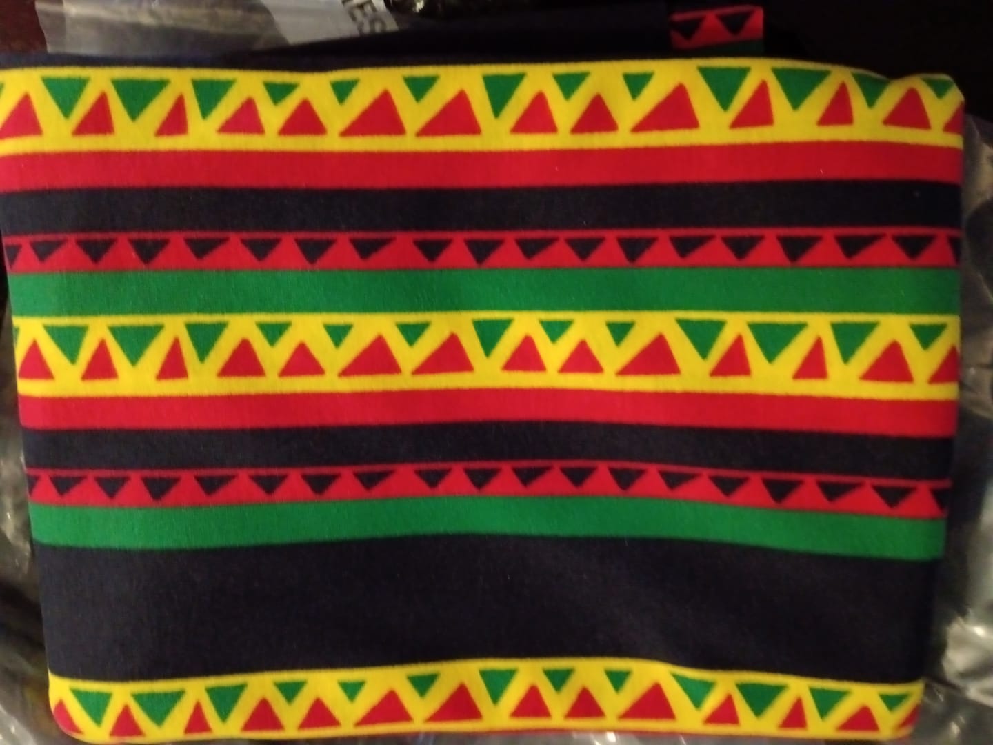Customer photo review of Cotton Knit Rasta Stripe Print