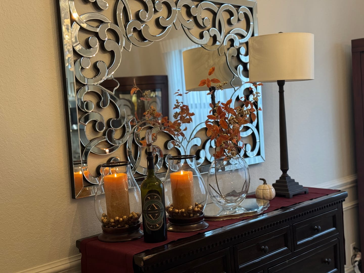 Customer photo review of Classic Hemstitch Table Runner