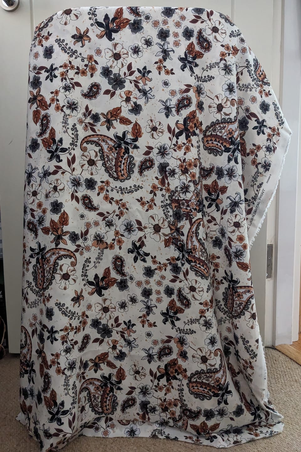 Customer photo review of Flowers and Paisleys Viscose Lawn Fabric