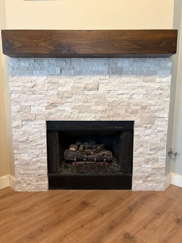Customer photo review of Rustic Mantels