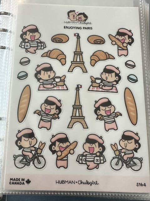 Customer photo review of Enjoying Paris Sticker sheet