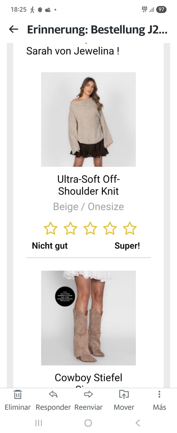Customer photo review of Ultra-Soft Off-Shoulder Knit