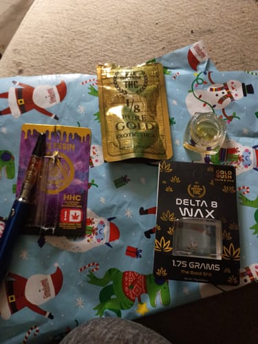 Customer photo review of Gold Spectrum THCA Flower (Exotic) - Cheetoz