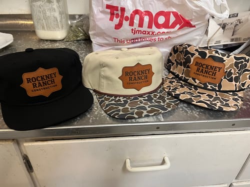 Customer photo review of Custom Leather Patch 5-Panel Rope Hat - Blank Rope Hats