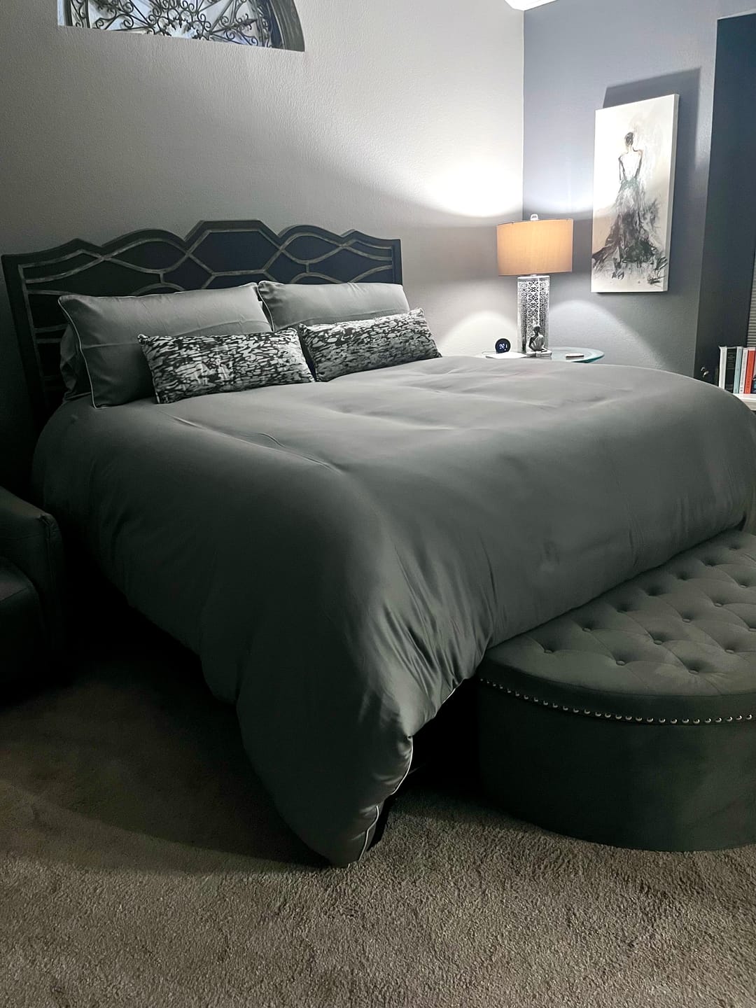 Customer photo review of The BRISA Over-Sized Summer Eucalyptus Bedding Set