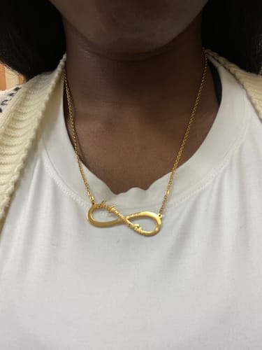 Customer photo review of Infinity Name Necklace