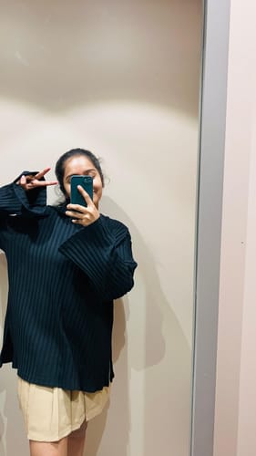 Customer photo review of Cozy Noir Top