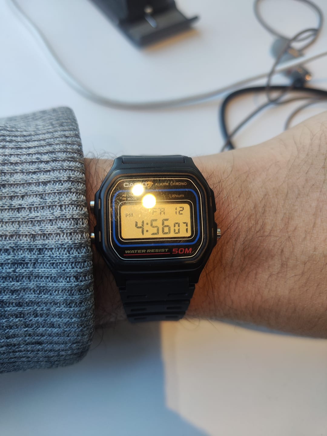 Customer photo review of Reloj Casio Vintage W-59-1VQD Azul/Negro
