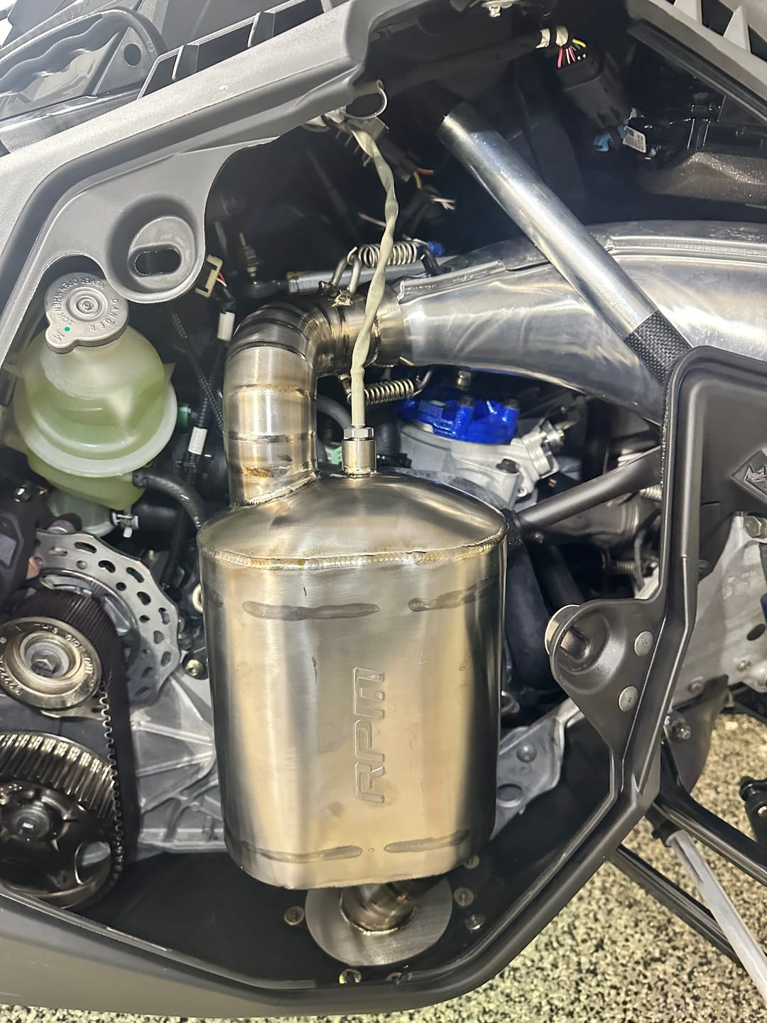 Customer photo review of RPM Polaris RMK 9R / 850 NA Titanium Q-Muf Chambered Muffler