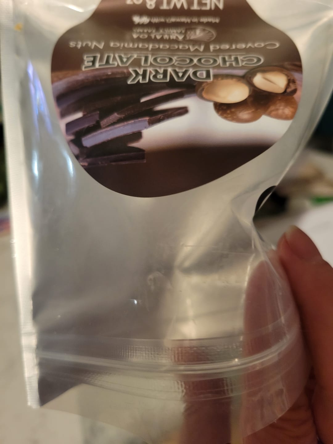 Customer photo review of Dark Chocolate Macadamia Nuts