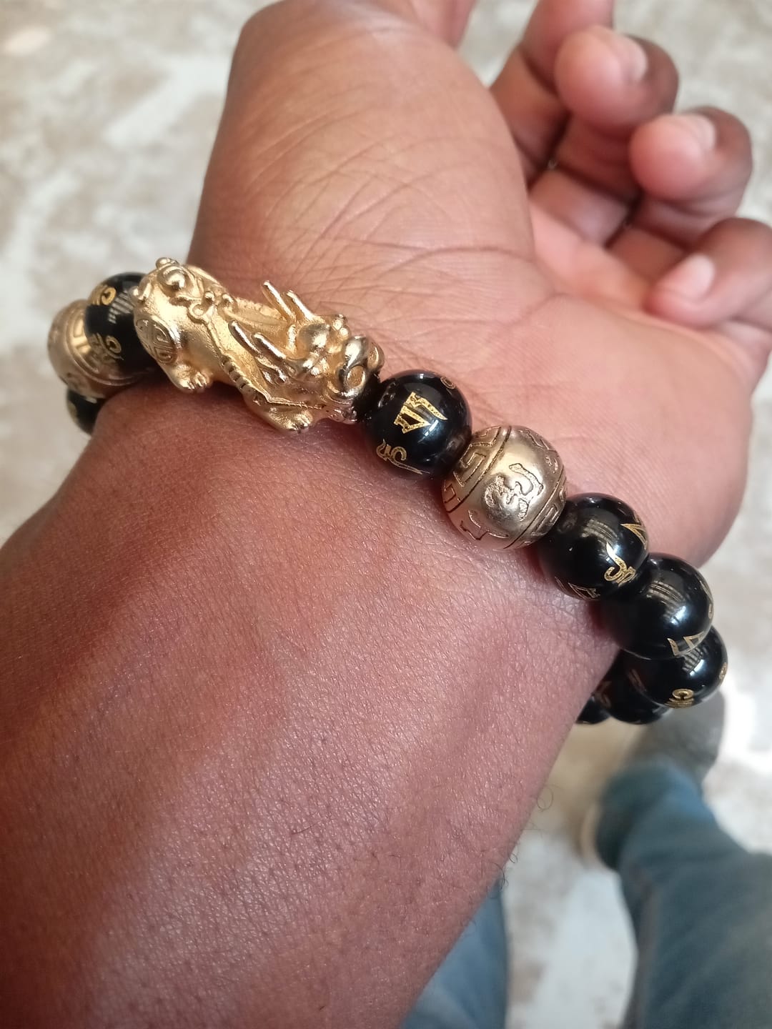 Customer photo review of Feng Shui Black Obsidian Wealth Bracelet