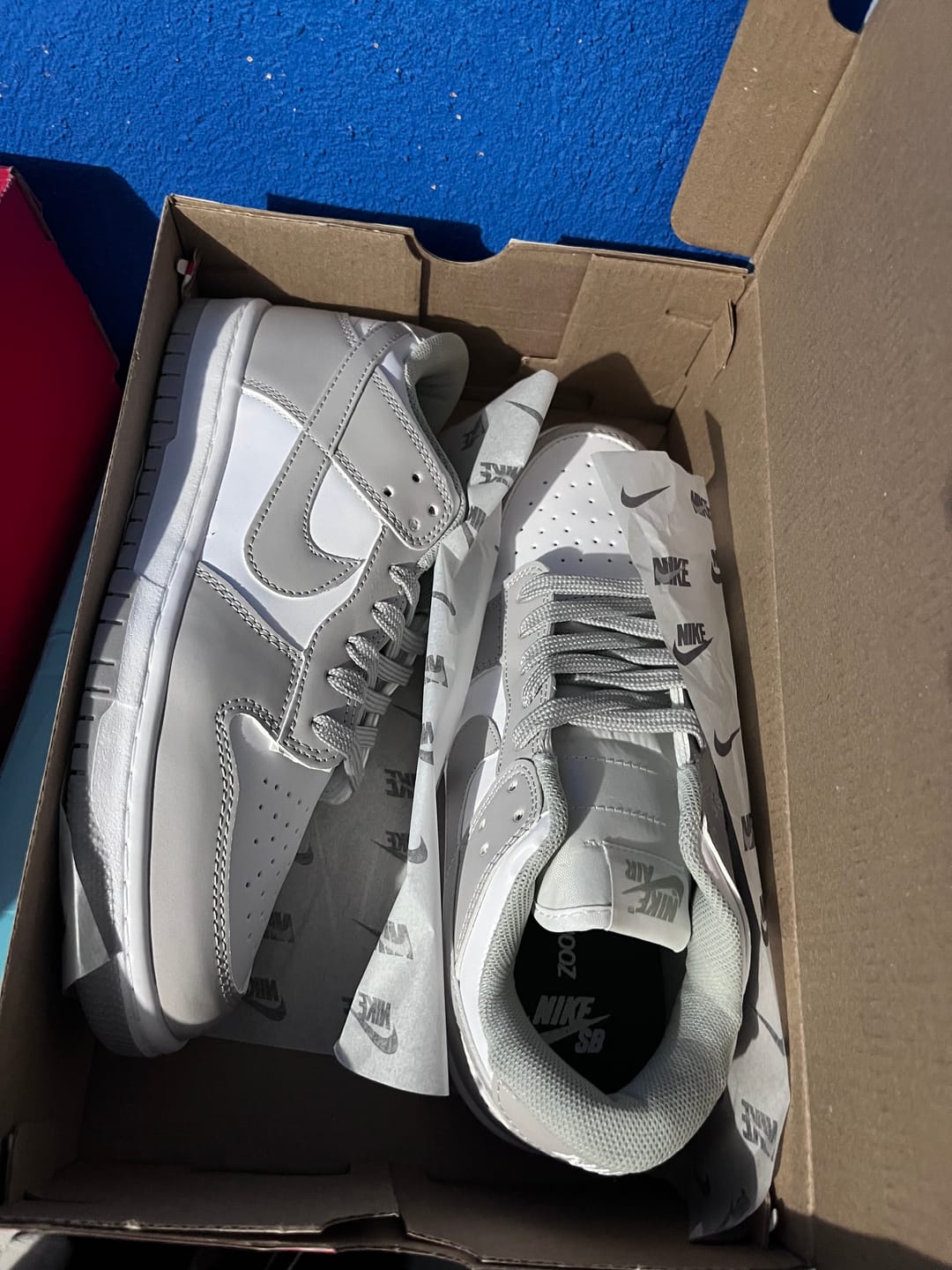 Customer photo review of Tenis Dunk Low Blanco Gris