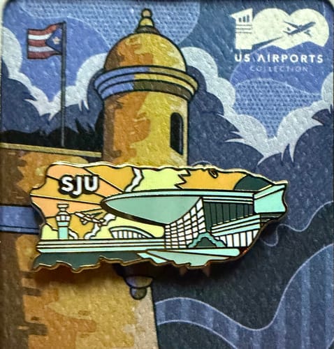 Customer photo review of SJU Airport Pin – Luis Muñoz Marín International Airport, Puerto Rico