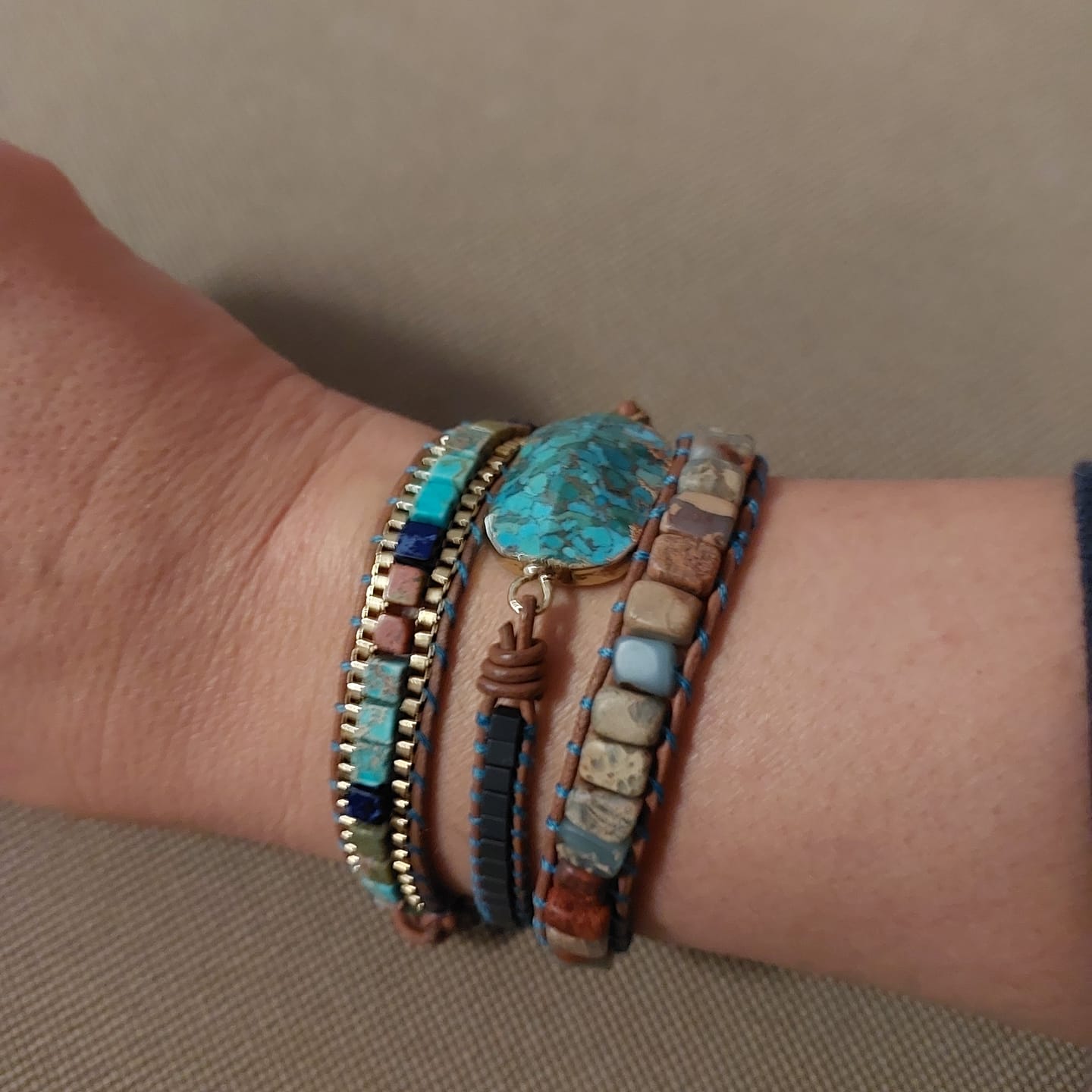 Customer photo review of צמיד אבן ג'ספר אימפריאלי – חוזק, הגנה ואלגנטיות