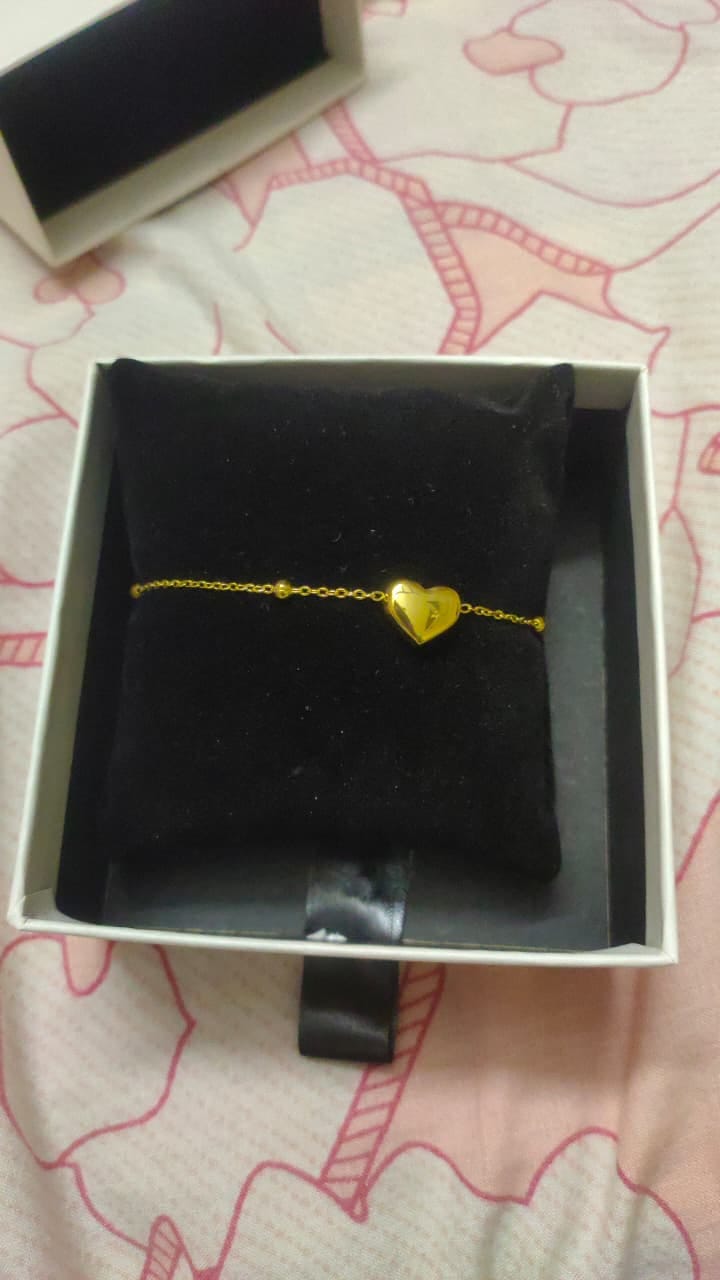 Customer photo review of Heart Charm Bracelet