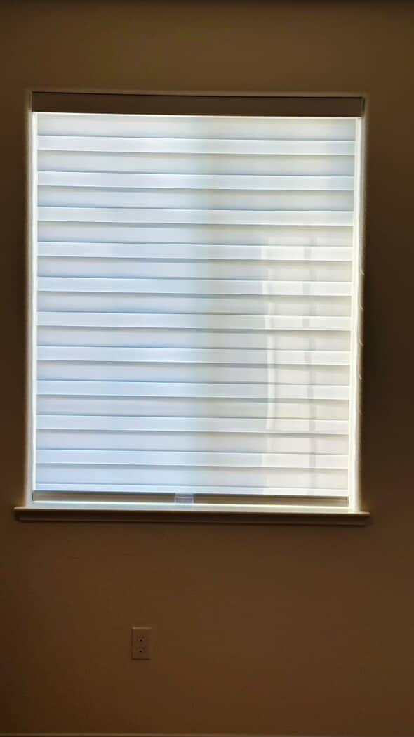Customer photo review of Custom Dual Layer Zebra Shades
