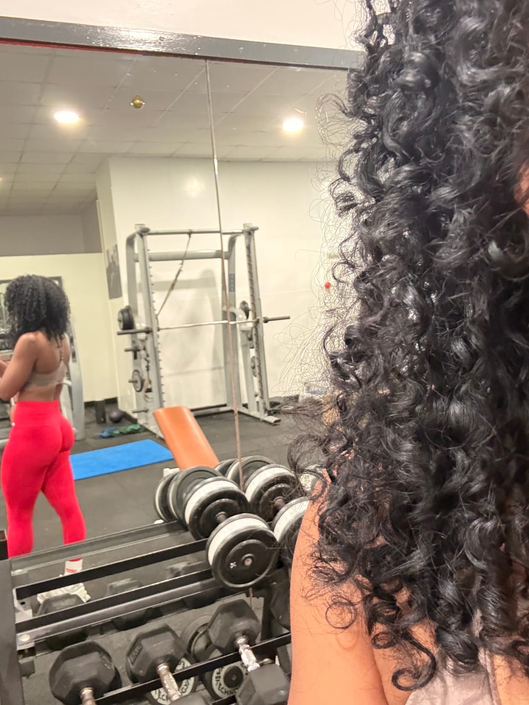 Customer photo review of Leggings Push Up All-Up Rosso Lampone