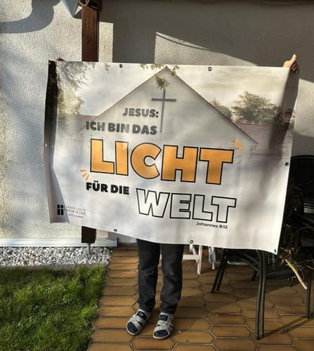 Customer photo review of Banner inkl. Druck