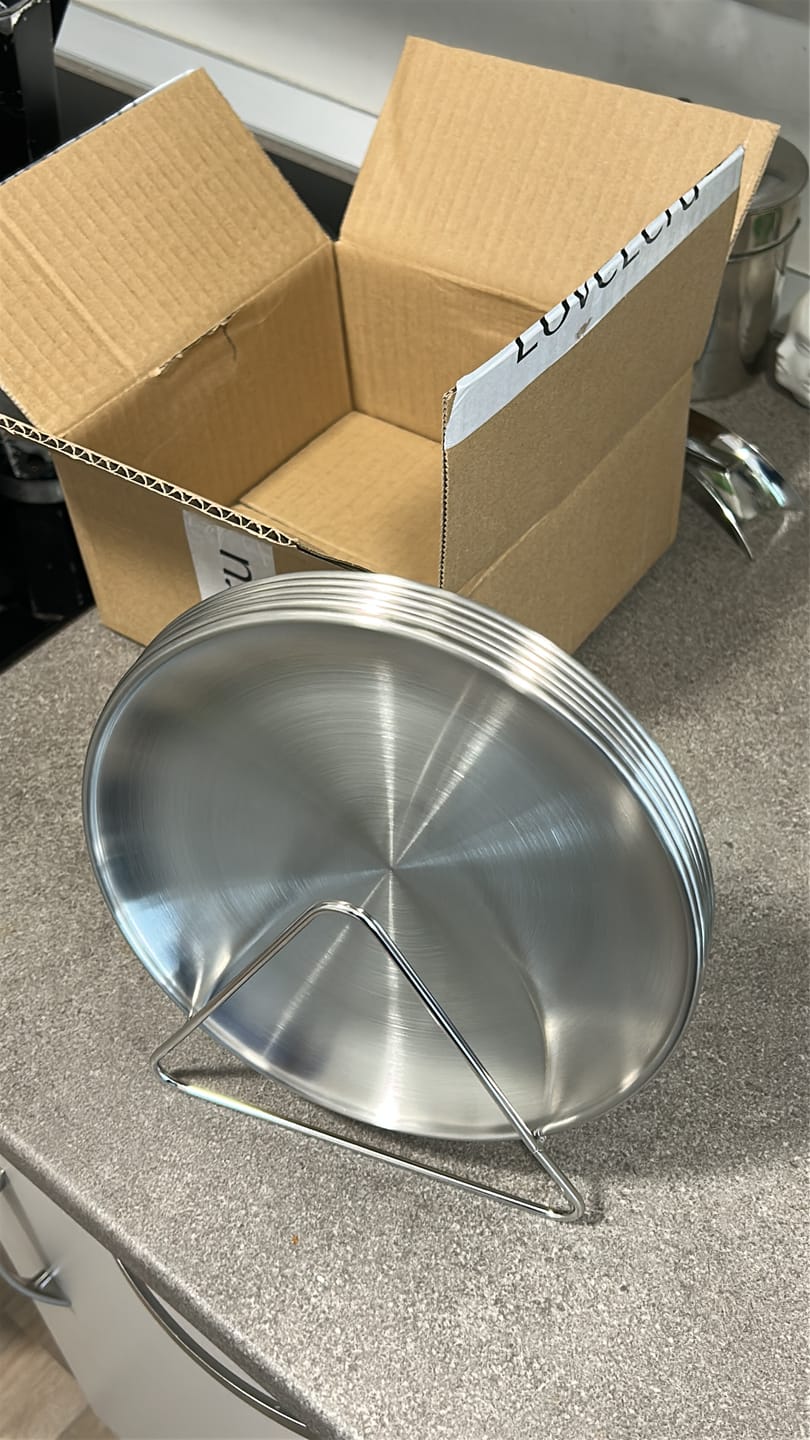 Customer photo review of Set of Six Stainless Steel Plate