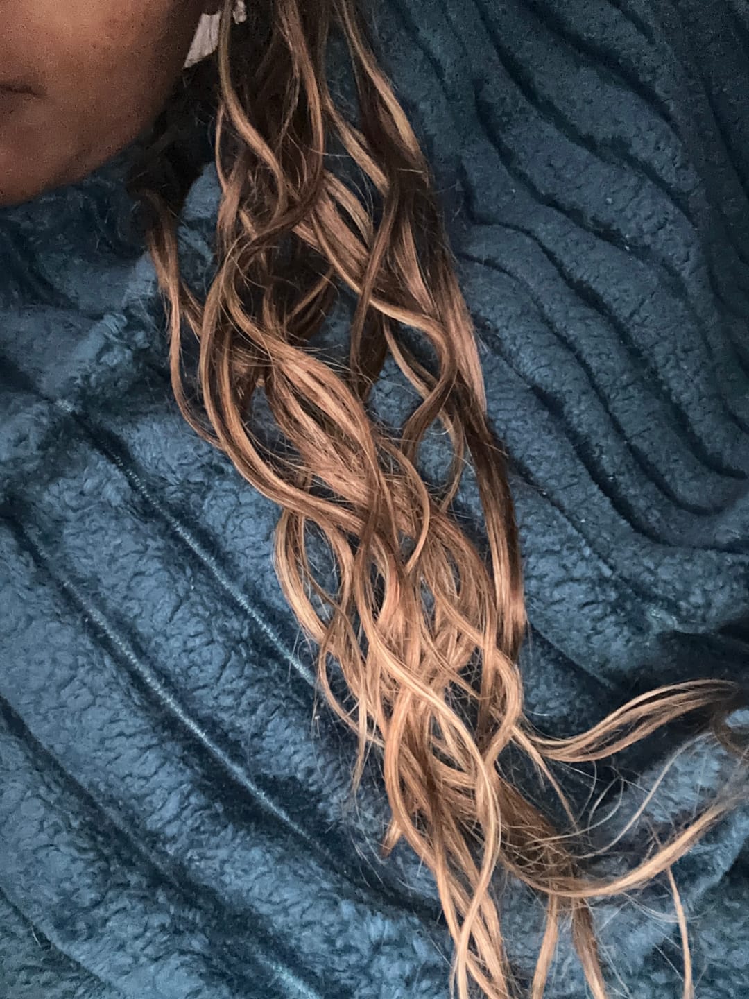 Customer photo review of #4/27/30 Mix Color Blend Body Wave Human Crochet Hair