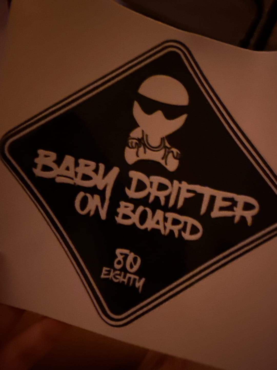Customer photo review of 80Eighty® Baby On Board Sticker