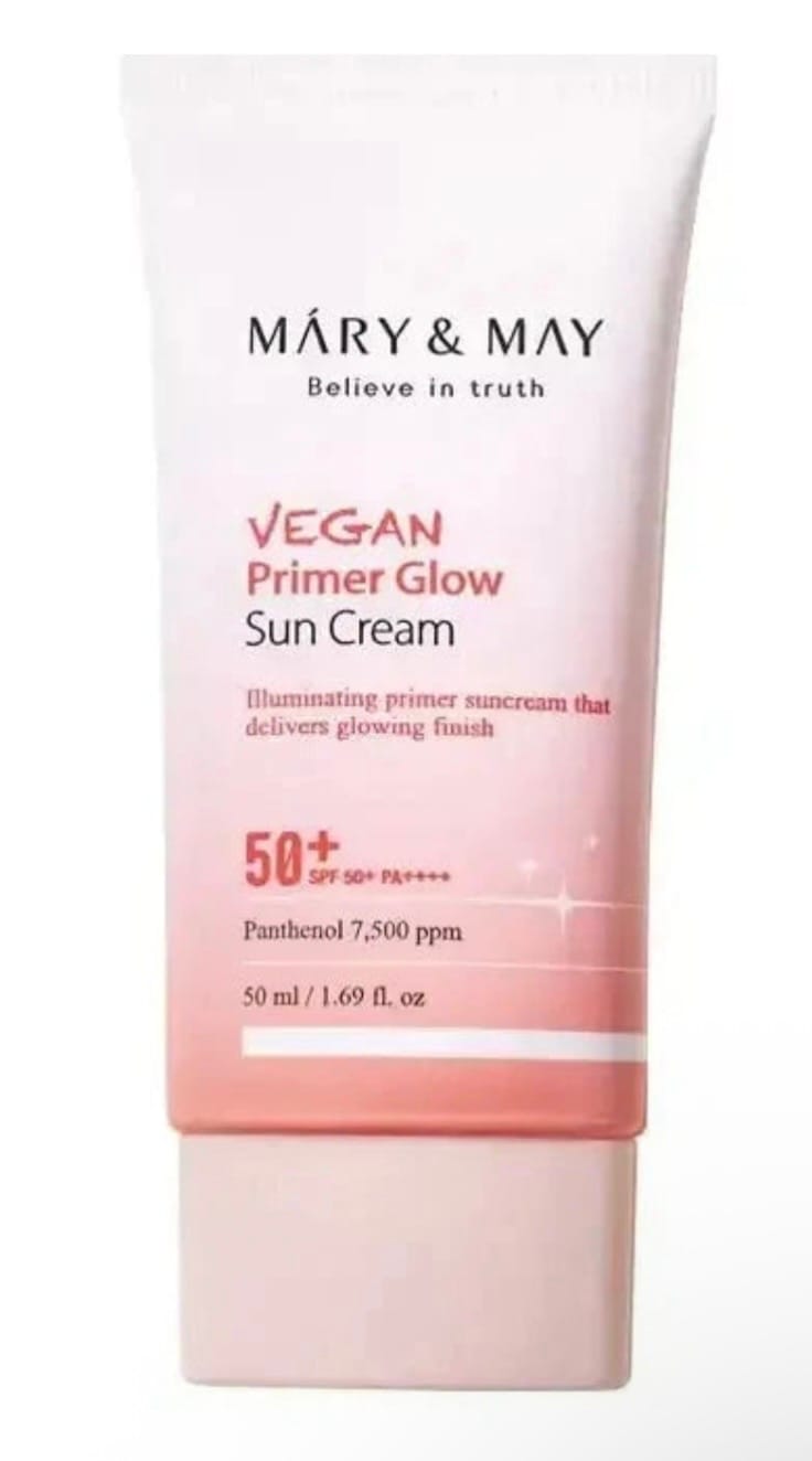 Customer photo review of Vegānisks Saules Aizsardzības Krēms ar Bāzes Efektu Mary&May Vegan Primer Glow Sun Cream SPF50+ PA++++