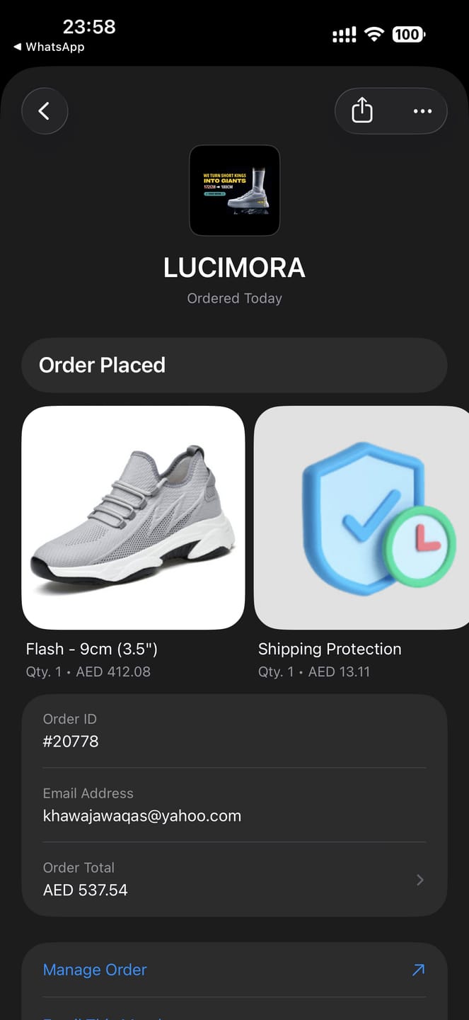 Customer photo review of Flash - 9cm (3.5")