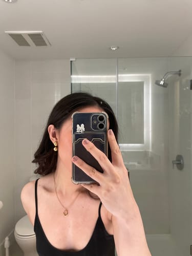 Customer photo review of C'est la vie Earrings - Gold