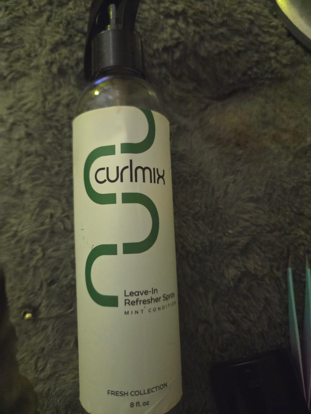 Customer photo review of Leave-In Refresher Spray – Mint & Cucumber for Instant Hydration, Curl Revival & Scalp Cooldown | Mint Condition ❄️