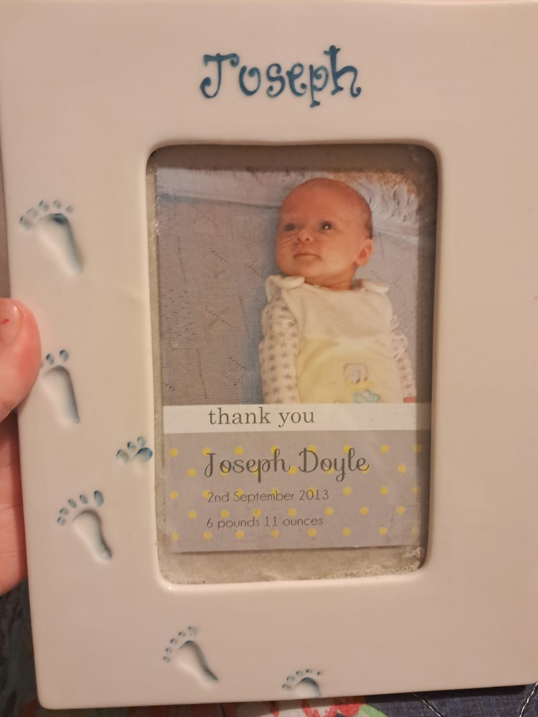 Customer photo review of Belleek Living Personalised Precious Memories 6x4 Frame Pink