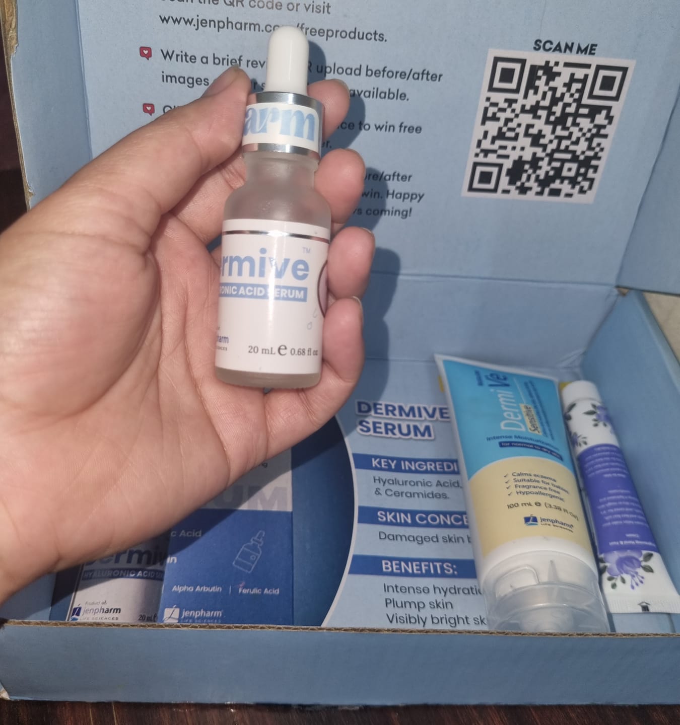 Customer photo review of Dermive Hydrating Serum