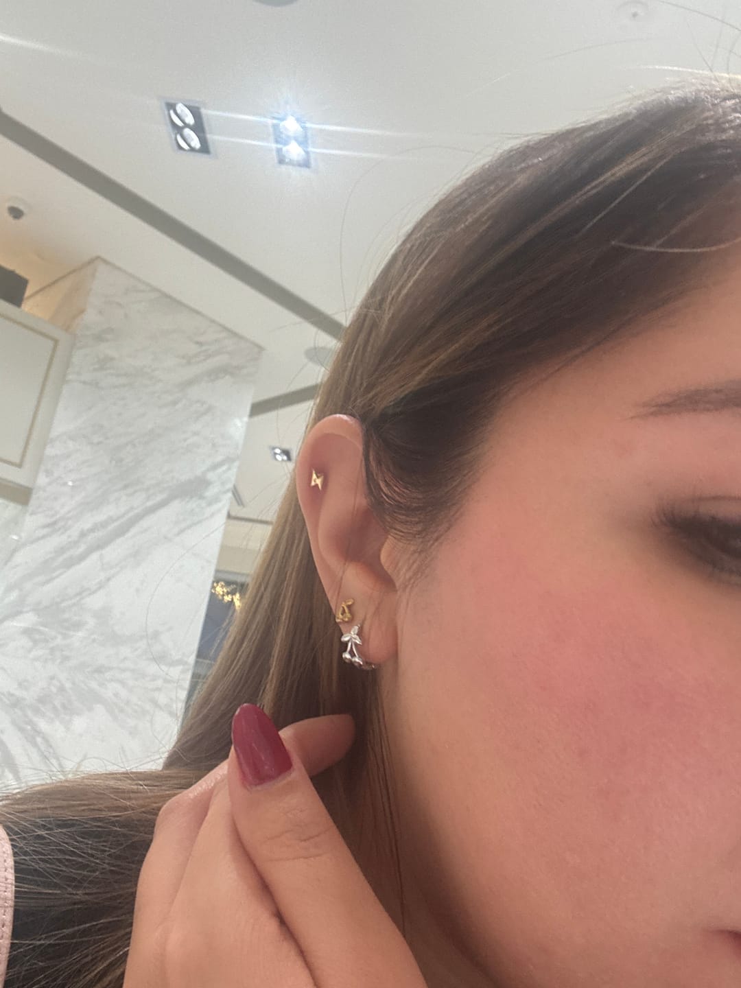 Customer photo review of Aretes Primera Perforacion Titanio