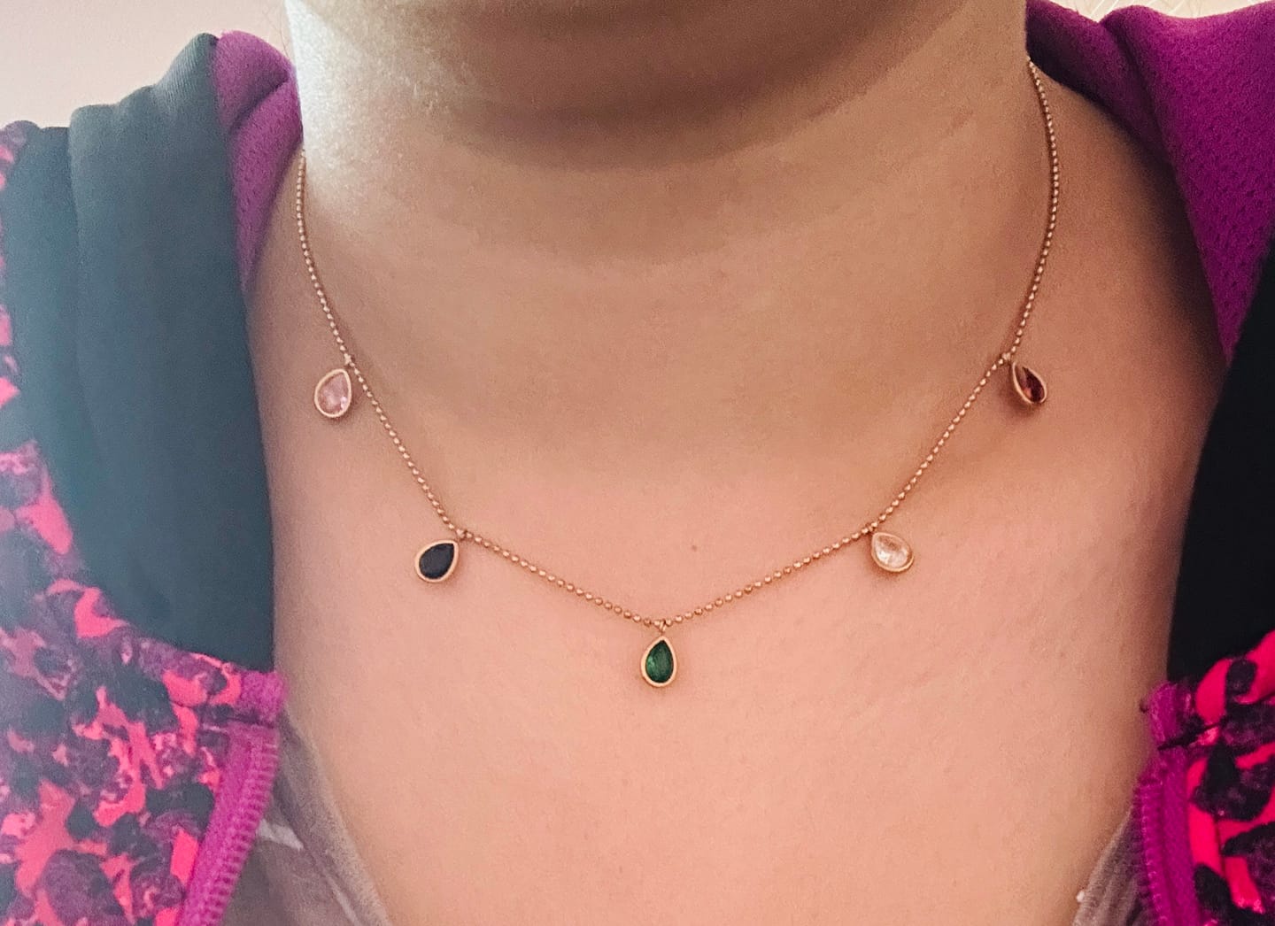Customer photo review of Colourful Stones Necklace