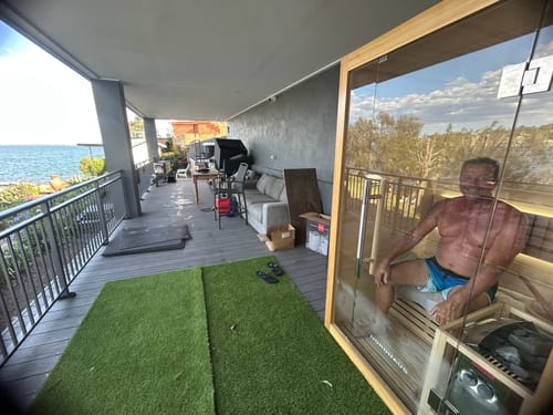 Customer photo review of 2 Person Traditional Sauna - 4.5kw Harvia Heater