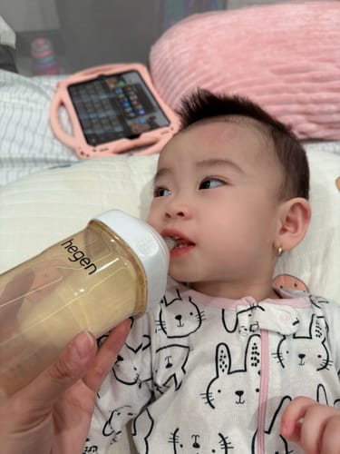 Customer photo review of Hegen PCTO™ 240ml/8oz Straw Cup PPSU Pink (Slow Flow) - 6 months and above