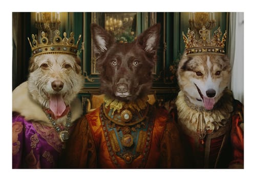Customer photo review of The Nobles - Custom Pet Portrait