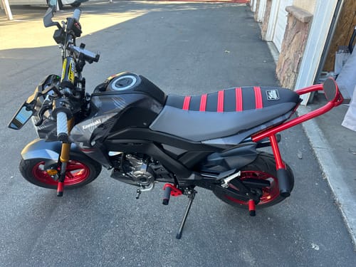 Customer photo review of Custom Seat Cover: 2024 Kawasaki Z125