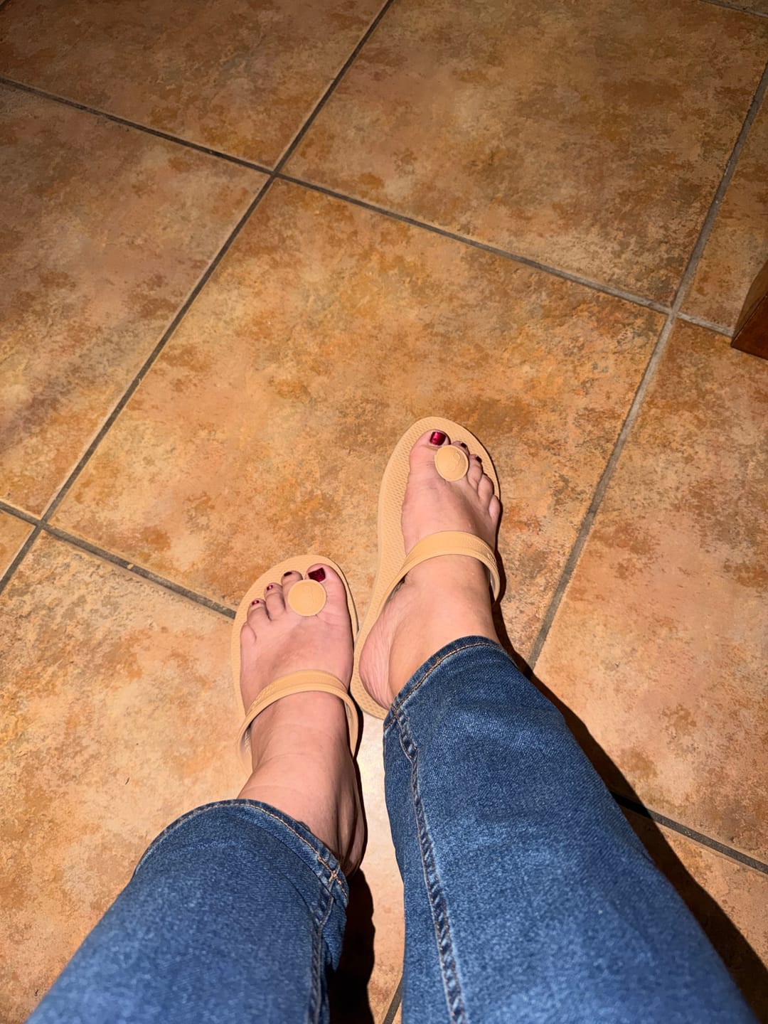 Customer photo review of Gurus Flip-Flops - Beige
