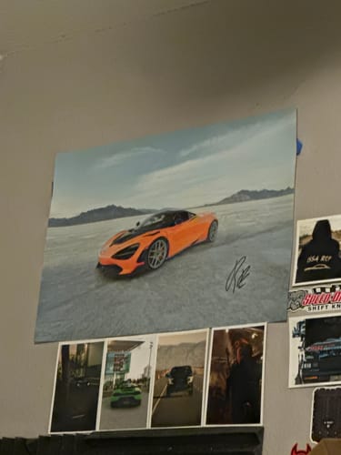 Customer photo review of Signed McLaren 720s Poster