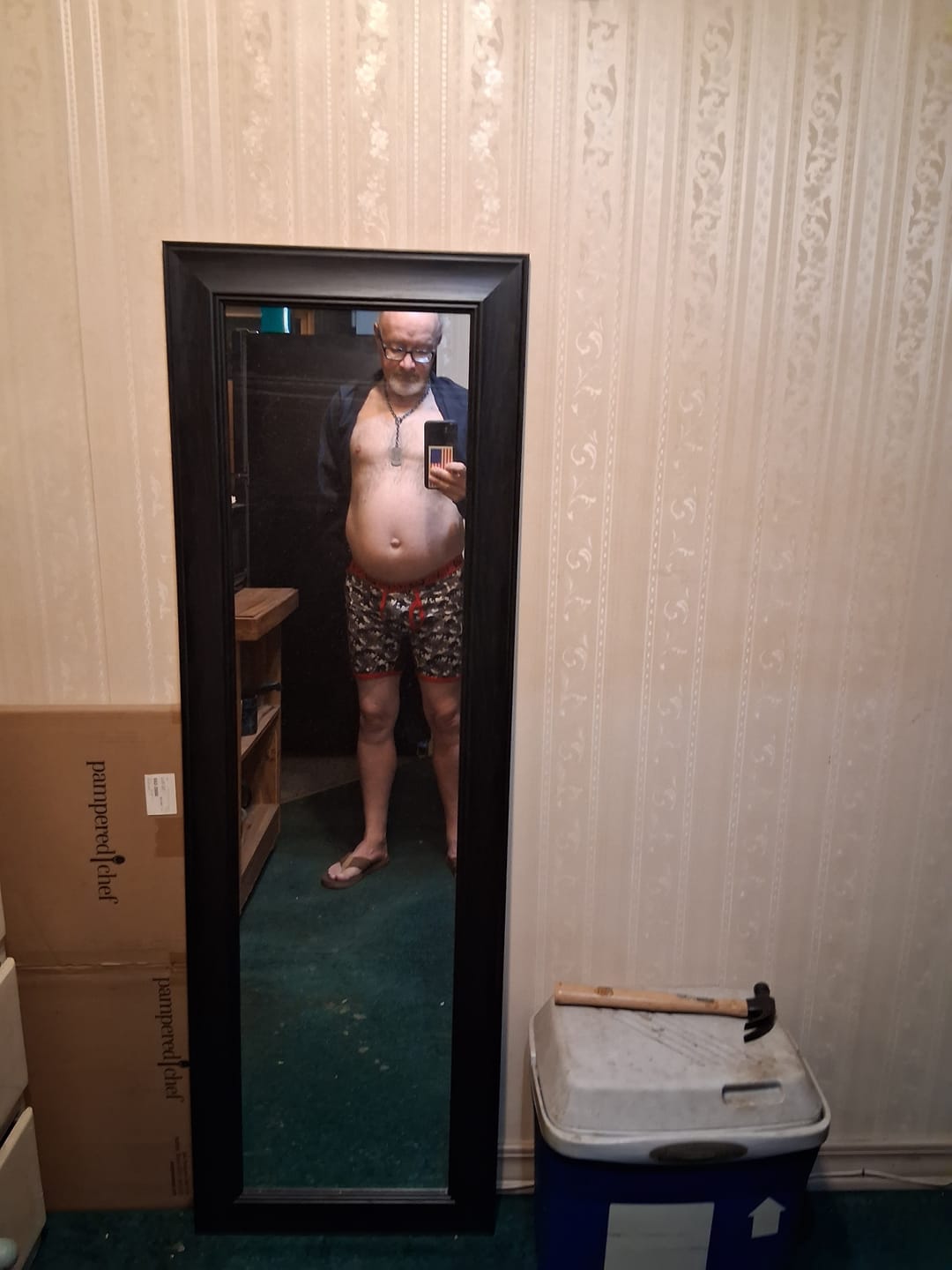 Customer photo review of Long Leg Bamboo Boxer Brief - Red Bear Camo